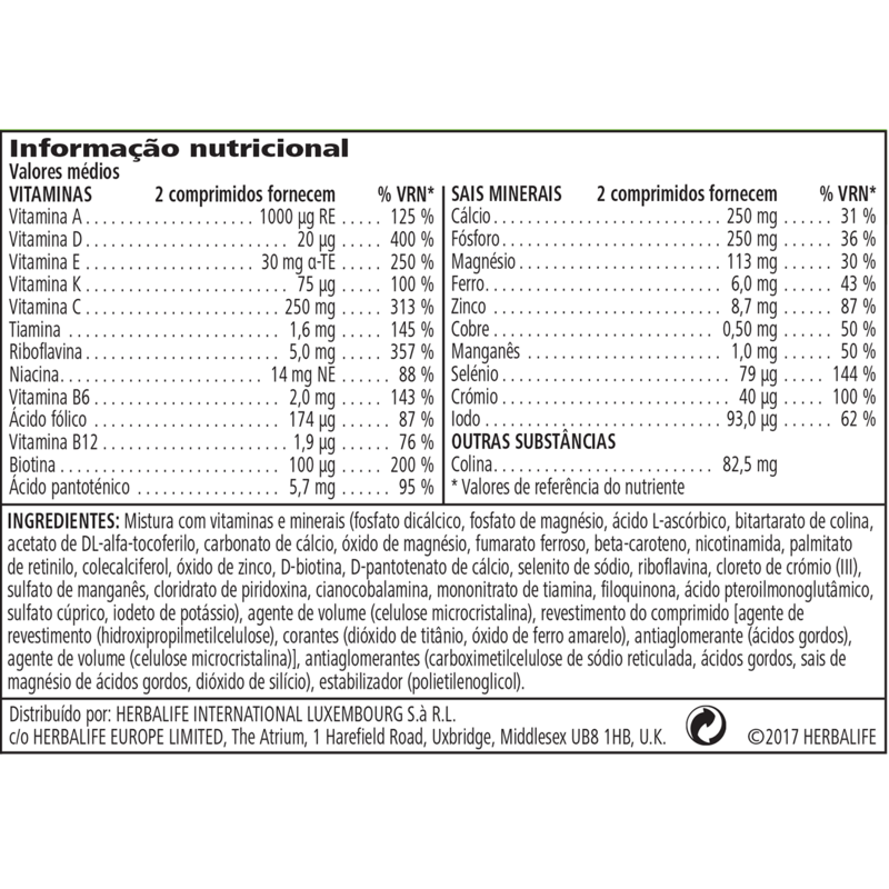 Fórmula 2, Complexo Vitamínico e Mineral para Homens
