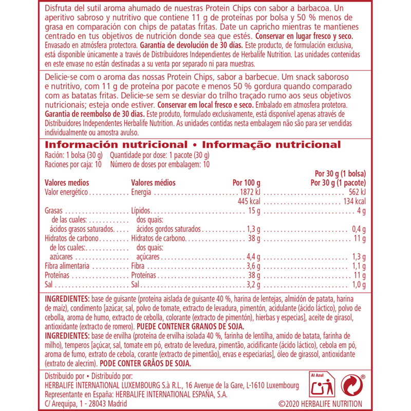 Protein Chips Sabor a Barbecue